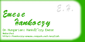 emese hankoczy business card